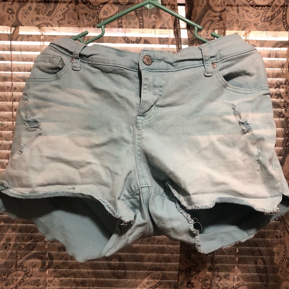 Torrid baby blue jean shorts